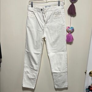 Zara Off-White Denim Pants